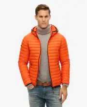 Hooded Fuji Lite Jacket | Bold Orange