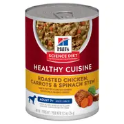 Hill's Science Diet Adult 7+ Healthy Cuisine Chicken & Carrots Stew Canned Dog Food, 354g 354g