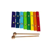 8 Notes Wooden Xylophone Musical Instrument with 2 Wooden Mallets Birch Q7Q9