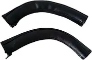 Leather Stroller Handle Cover - Stroller Strap Handle Replacement, Handle Cover | Stroller Armrest Case Cover with Removable Zipper, Leather Baby Carriage Handle Cover for Stroller