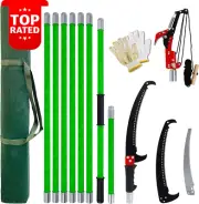 Extendable Pole Saw Tree Trimmer 2-8M Long Handle Pruner Thickened Blade Garden