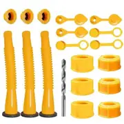 Gas Can Spout Replacement,Gas Can Nozzle Replacement,(3 Kit-Yellow) For Most 1/2/5/10 Gallon Gas Cans,Replacement gas can spout,Gas Can Replacement Spout