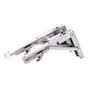 2x 10" Stainless Steel Folding Table Bracket Shelf Bench 50kg Load Heavy Duty