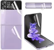 For Samsung Galaxy Z Flip 3 5G Screen Protector Hydrogel Soft Film,4 in 1 HD Clear Anti-Scratch Soft Screen Protector for Galaxy Z Flip3 Outer&Inner Screen,Backs&Hinge