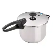 Presto Pressure Cooker 6 Qt. Stainless Steel Induction Safe Dishwasher Safe Rack