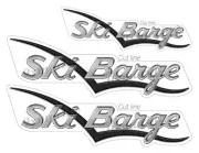 3 Ski Barge Boat Stickers "3D Vinyl Replica" of original