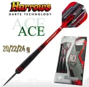 Harrows Ace Rubber Grip Steel Darts, 20g/22g/24g