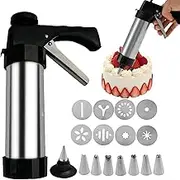 Maker Tool – Hollow Dessert Extruder with 8 Laminating Spouts | Cake Decorating Press, Manual Pastry Tool for and Donuts, Non-Electric Baking Equipment for Home Kitchens
