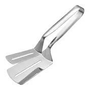 Stainless Steel Double-Sided Shovel Clip, Stainless Steel Spatula Kitchen Tongs,Grill Clamp Flipping