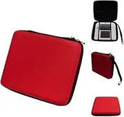 TECHGEAR Case Compatible with Nintendo 2DS - Hard Protective Carry & Storage Case Cover fits 2DS + Games + Accessories [RED]
