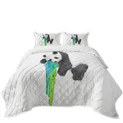 Brilliant Art Drawing Panda Sleeping on Earth Coverlet