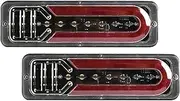 Tail Light Assembly 2piece 12V/24V Car Trailer Trucks Tail Lights Car LED Rear Tail Light Running Turn Signal Rear Lamps Lorry Bus Taillight Parts LED Rear Lights(F,24V)