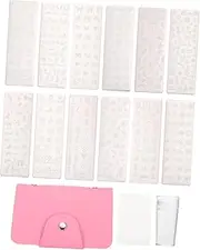 MERRYHAPY 1 Set Nail Art Printing Plate Foil Nail Gel Kit Delicate Nail Manicure Template Nail Manicure Kit Holder Stamp DIY Tech Dust Collector Nail Salon Art Nail Plate Press Steel Plate