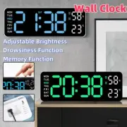 Display Calendar Temperature LED Wall Desk Clock Large Digital Big Jumbo Alarm