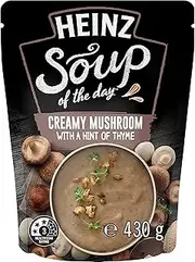 [Heinz] Creamy Mushroom and Thyme Soup Soup of the Day Vegetarian Pouch Soup Ready to Eat Microwaveable Meal 430g
