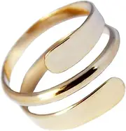 [TOE RINGS & THINGS] Thumb Ring Adjustable | 14K Gold Fill Pipeline Wrap Around Ring Wrap Around | Adjustable Thumb Ring for Men & Women