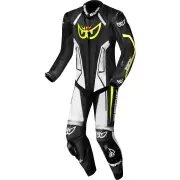 Losail-R Perforated Kangaroo Black White One Piece Motorcycle Suit