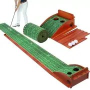 Putting Green Indoor Outdoor Golf Putting Mat with Automatic Ball Return, 9.8...
