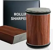 Tumbler Rolling Knife Sharpener with Diamond, Knife Sharpening Set, Rolling Knife Sharpening for Kitchen Knives, Knife Sharpener Kit Offers 15-20 Degree Sharpening for Chef's Knife Sets, Scissors