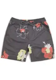 BRIXTON HAVANA TRUNK BLACK / YELLOW / RED shorts board shorts