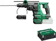 [HIKOKI] Battery Drill & Chisel Hammer DH1826DCW2Z, SDS-plus Shank, Plus 13 mm Metal Keyless Chuck (18V, Impact Energy: 3.2 J, Full Load Impact Rate 2nd Gear: 0-4300 min-1) Accessories in HSCII Case