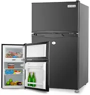 95L Portable Upright Fridge Refrigerator 12V/24V/240V for Motorhome, Caravan, Black
