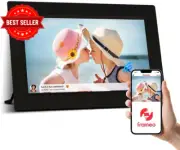 FRAMEO 10.1" WiFi Digital Photo Frame IPS Touchscreen Auto-Rotate w/ App – Black