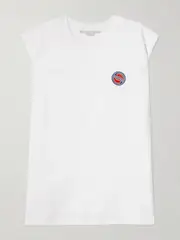 [Stella McCartney] Stella McCartney - Embroidered Cotton-jersey Tank - White - x small x small White