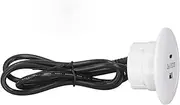 Charging Port, LED Backlight Desktop Charging Port Easy to Install Round QC3.0 Fast Charging 12‑30V 30W for Office (White)