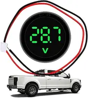Battery Voltage Meter - LED Digital Car Battery Monitor | DC4-100V Car Battery Monitor | Testing & Measuring Tools | Digital Battery Capacity Voltage Meter Tester | Waterproof Digital Voltage Gauge