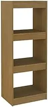 Bookcase Room Divider | Solid Pinewood Standing Shelf | Honey Brown 40x30x103.5 cm | Space-Saving for Small Rooms & Home Offices | Durable & Stylish Storage Solution