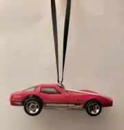 Corvette Stingray Custom Christmas Car Ornament 1/64 Die-cast Red