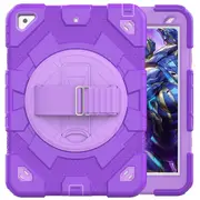 MCC Shockproof Strap iPad 10.2" 2020 8th Gen Kids Apple Case Cover SPMan [Purple+Purple]