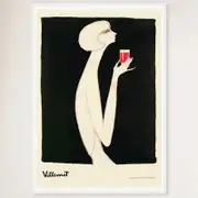 Galrie Campari Bitter 1977 Vintage Poster by Bernard Villemot - Retro Wall Art, White Frame, 70 x 100cm (28 x 40inch)