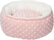 Generic Soft Plush Round Pet Bed for Cats or Small Dogs, Dog Cat Bed Self Warming Autumn Winter Indoor Snooze Sleeping Cozy Kitty, Pink