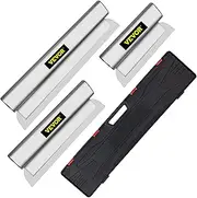 VEVOR Drywall Skimming Blade Set,10"+16"+24" Blades,European Stainless Steel Construction Knife, Aluminum Blade Profile Smoothing Knockdown Spatula for Gyprock/Drywall/Wall-Board