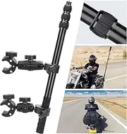 [Vamson] Motorcycle Camera Mount Kit for Insta360 X4, X3, X2, RS & GoPro - 63” Aluminum Alloy Invisible Selfie Stick with Metal Knobs, Perfect for Cycling Video Recording & Vlogging