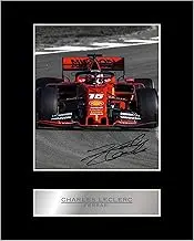 Iconic Pics Charles Leclerc Signed Mounted Photo Display Ferrari F1#5 Autographed Gift Picture Print