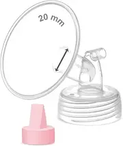 Maymom Pump Part Compatible with Spectra/Ameda Luna Pumps, Syngery Gold; Incl Wide Mouth Flange 20 mm Valve; Not Original Spectra Flange; Replaces Spectra S1 S2, Plus Shield, Pump Parts, Accessories