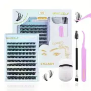 200pcs Lash Extension Kit DIY Individual Lash Clusters with Bond and Seal