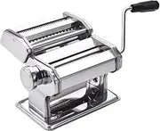 Pasta Maker Machine, Manual Pasta Makers Adjustable Thickness Settings, Noodles Maker with Aluminum Alloy Rollers and Cutter for Spaghetti, Fettuccini, Lasagna, Dumpling Skins (with Brush)