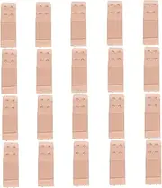 [CALLARON] 20Pcs Elastic Extender Buckle Adjustable Hook Row Strap Extenders for Women Comfortable Fit for Tight Bras Deep Skin Color Machine Washable