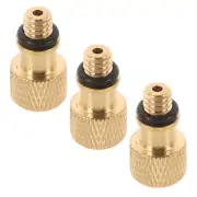 3pcs Copper Presta To Valve Adapter For Road Mountain And Hybrid Bike
