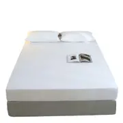 King Single 123x213cm Hotel Bedding White Cotton Satin Bedspread