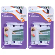 8pc Dreambaby Adhesive Cabinet/Drawer Baby Safety Latches Lock Long Self-Locking