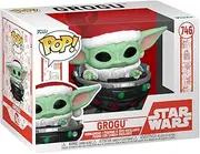 FUNKO POP! Star Wars: The Mandalorian Holiday - Grogu with Santa Hat in Pram
