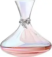 2400ml Red Wine Decanter,Pearl Color Butterfly Decanter,Exquisite Diamond-Studded Bow Wine Bottle,Household Creative Quick Wine Aerator Wine Decanter Carafe