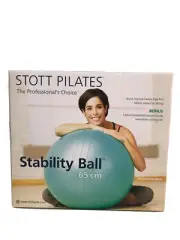 Stott Pilates Stability Ball 25.5″ (65 cm) Yoga Exercise Core Strength Teal Aqua