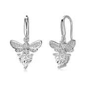 ANYCO Earrings 925 Silver Butterfly Heart Dangle Style Fashion Accessories