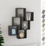 Wall Cube Shelf Floating Display Storage Rack Living Room Engineered Wood vidaXL